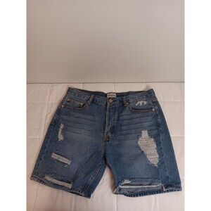 Umgee Denim Shorts Womens Sz 30 Distressed Blue Medium Wash